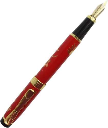 Vista 8 de Gullor 818 Fountian Pen con clip dorado - Negro