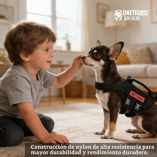 Vista 4 de Arnés para cachorros, arnés para perro pequeño con asa, arnés sin tirones para perros pequeños y gatos (XXS)