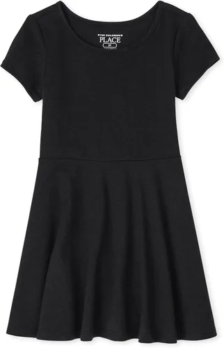 Vista 5 de The Children's Place, Vestido de moda de manga corta para niñas y niñas pequeñas