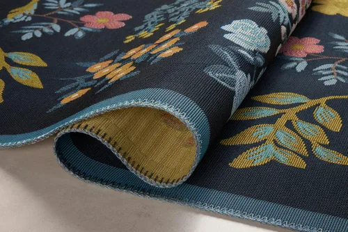 Vista 7 de Loloi Rifle Paper Co. Colección Perennial Wildflower PRN-03 Negro/Azul Marino 2'-5" x 3'-11" Alfombra Decorativa Interior/Exterior
