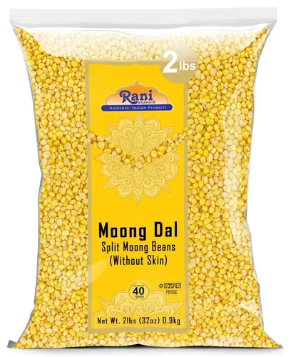 Vista 15 de Rani Moong Dal (frijoles mung partidos sin piel) Lentejas indias 14 oz (400 g) ~ Todo natural Apto para celíacos Sin OGM Kosher Vegano