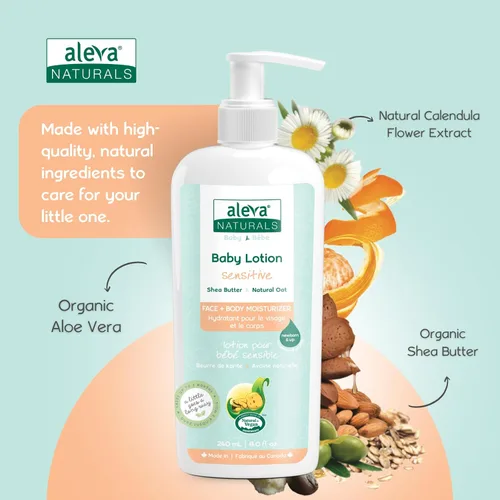 Vista 3 de Aleva Naturals Hidratante calmante diario Para piel seca sensible Loción facial y corporal Hecho con ingredientes naturales y orgánicos