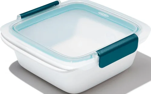 Vista 15 de OXO Good Grips Prep and Go - Recipiente dividido para 2 tazas, color azul océano