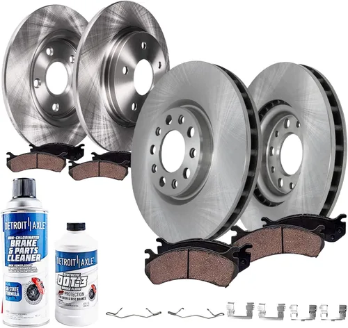 Vista 38 de Detroit Axle - Kit de frenos para 2005-2010 Scion TC Rotores de freno de disco delantero y trasero pastillas de freno de cerámica con hardware 2006