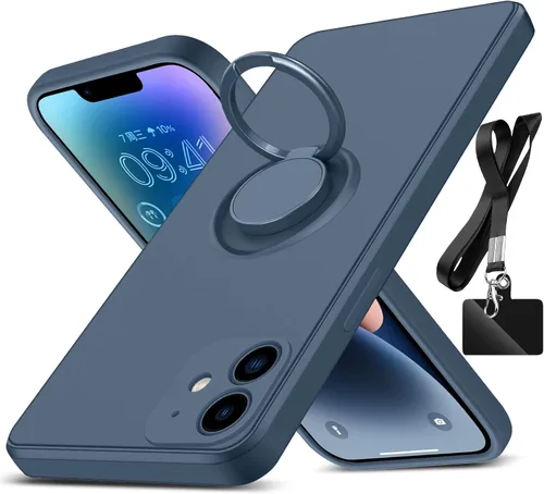 Vista 14 de Funda para iPhone 11, con soporte giratorio de 360°, color negro