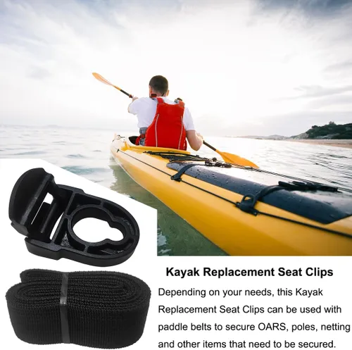 Vista 7 de Popbee Kayak Seat Repair Kit Clips & Hooks Compatible with Lifetime Emotion Seat Contain Seat Clips and Hooks Fits (8 Pack)
