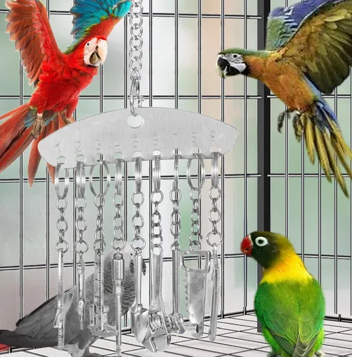 Vista 2 de Bird Toys for Parrots, Chew & Foraging Toys for Small/Medium Birds