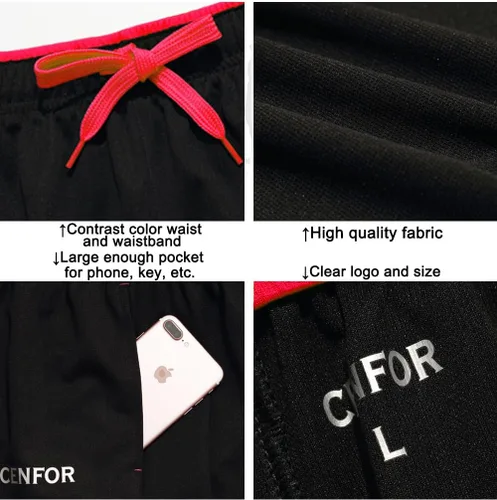 Vista 6 de CENFOR - Pantalones de deporte para hombre con bolsillos con parte inferior abierta, pantalones de entrenamiento para atletismo, trotar, entrenar