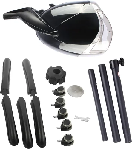 Vista 8 de Secador de pelo profesional con capucha de 1000 W, secador de pelo con tapa y ruedas, la temperatura y el tiempo son ajustables, adecuado para salón