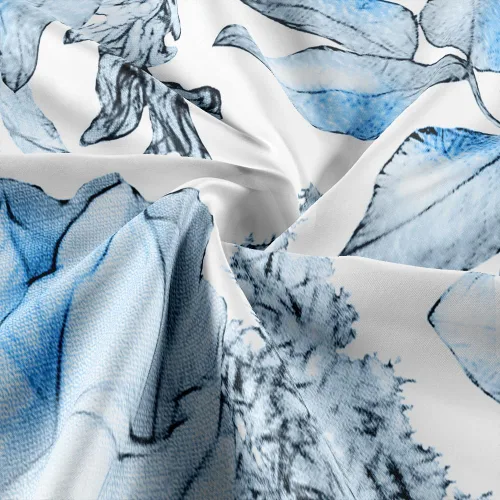 Vista 3 de SAOLUIS Tapiz floral, tapiz de flores azules, tapiz estético floral de acuarela, tapiz floral de poliéster, flores bohemias para colgar en la pared