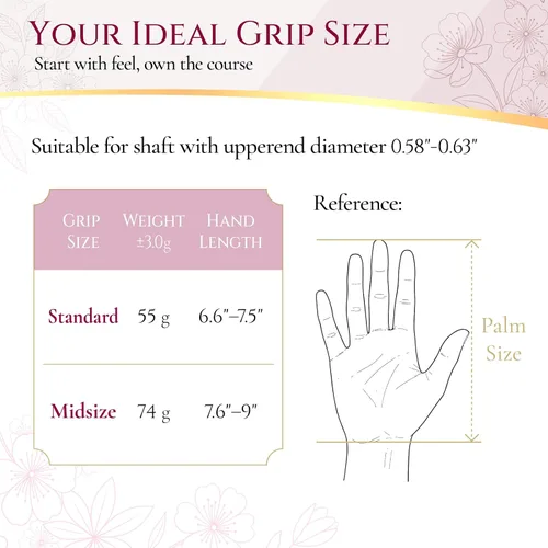 Vista 6 de SAPLIZE Agarres de golf exclusivos para mujer, paquete de 13 empuñaduras de goma suave con diseño cónico optimizado, cómodos y absorbentes