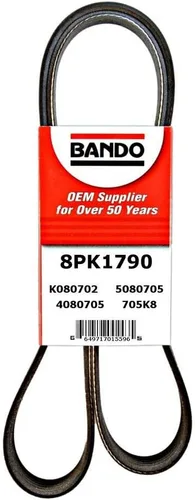 Vista 45 de Bando USA 8PK710 Correa de serpentina de calidad OEM