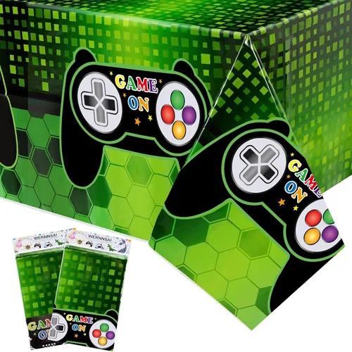 Vista 7 de WERNNSAI Mantel de videojuegos – 1 paquete de 108 x 54 pulgadas para mesa 1 paquete verde