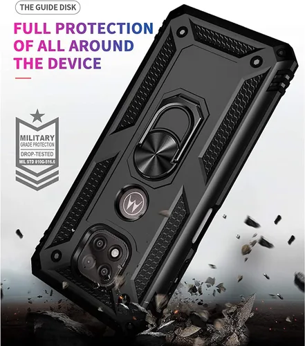 Vista 5 de TJS - Funda compatible con Motorola Moto G Power 2021 (negro)