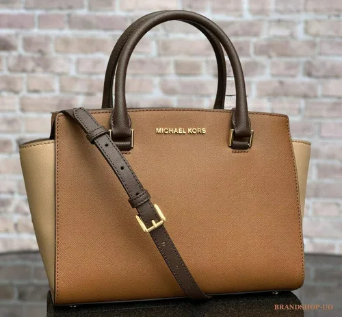 Vista 2 de Michael Kors Selma - Cartera con cremallera para mujer., Marrón, M
