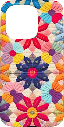 Vista 14 de Quilting Flower Blooms Quilt Pattern Case for iPhone 17
