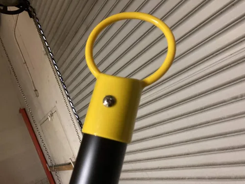 Vista 3 de Barra retráctil de cono de seguridad amarillo/negro Barra de cono de seguridad 2 "OD x 52-80" de longitud