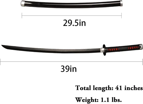 Vista 12 de SV Anime Demon Slayer Sword Katana 41 Inch Decorative Collectible Gift Cosplay Sword，Various Styles Available