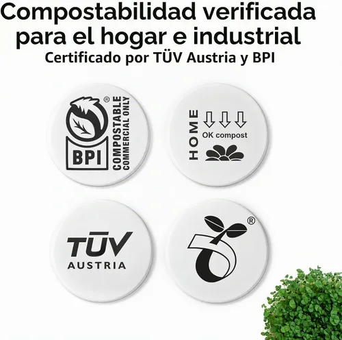 Vista 4 de Bolsas de abono de 1.3 galones para contenedor de encimera de cocina, compostables, 50