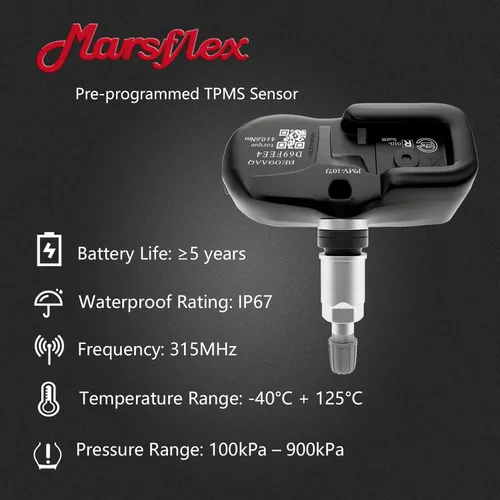 Vista 4 de Marsflex Sensor TPMS Compatible para Toyota Land Cruiser Scion Pontiac Lexus, Camry rav4 Yaris Corolla Sensor de Monitoreo de Presión de Neumáticos