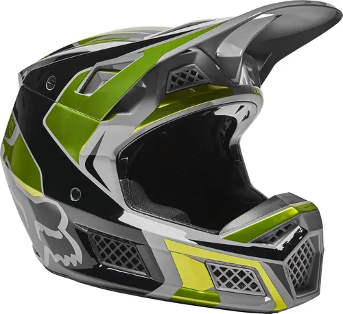 Vista 9 de Fox Racing Casco Unisex V3 RS para Motocross y Bicicleta de Tierra, Negro/Blanco/Naranja, Pequeño