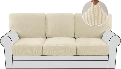 Vista 71 de H.VERSAILTEX Fundas elásticas para sillas de varias piezas, fundas para cojines ajustables para asiento y respaldo