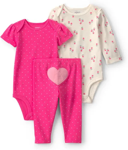 Vista 21 de Carter's Conjunto de pantalón de 3 piezas para bebé niña Floral verde