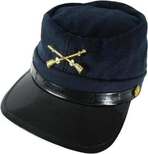 Vista 2 de JHats 100% Wool Union Civil War Réplica Kepi Sombrero S Azul, Azul