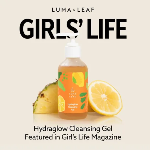 Vista 5 de Luma & Leaf Limpiador facial Brightening - Limpiador de gel exfoliante con vitamina C, enzima y ácido hialurónico, limpiador facial hidratante