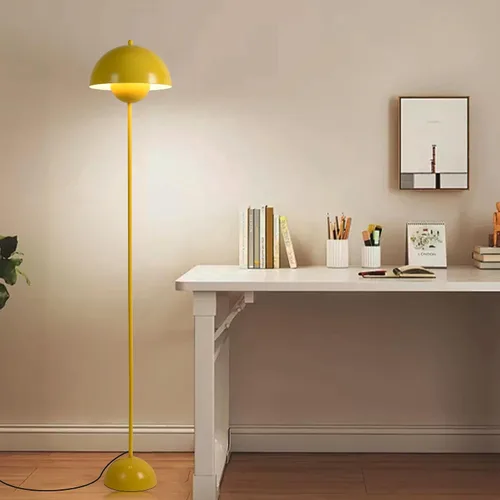 Vista 7 de Lámpara de pie moderna para dormitorio, lámparas de pie altas para sala de estar, lámpara de pie LED bohemia para oficina, lámparas de pie Amarillo