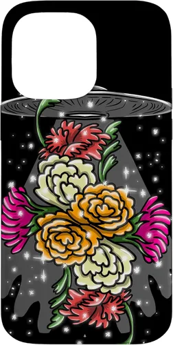 Vista 21 de Alien Floral UFO Girly Extraterrestrial Space Lover - Funda de regalo para iPhone 17
