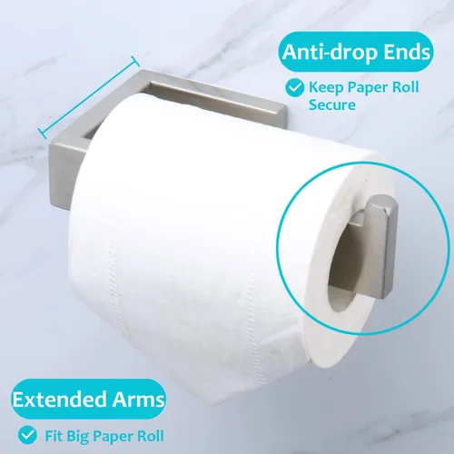 Vista 6 de TocTen Soporte de papel higiénico para papel higiénico para papel higiénico grande, soporte para rollo de papel higiénico, montado en la pared