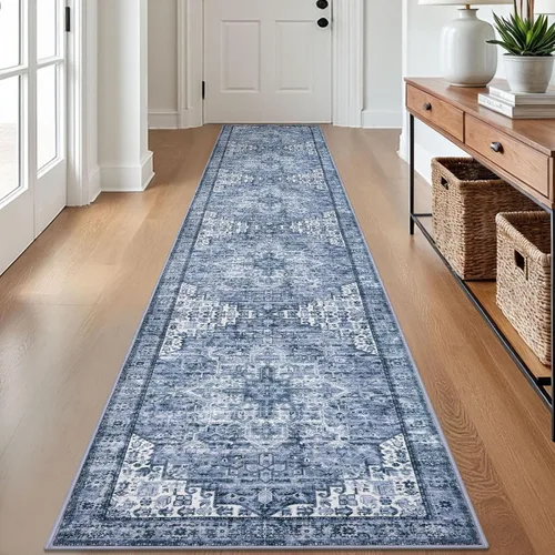Vista 25 de SIILOOM Alfombra lavable de 2 x 3 pies, alfombra suave color taupe ceniza para entrada, tapete antideslizante para puerta de interior, tapete