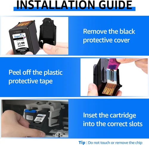 Vista 6 de Paquete combinado de cartuchos de tinta 21XL 22XL remanufacturados para HP 21 22 21 XL 22 XL compatible con impresora DeskJet F4180 F2110 D1560