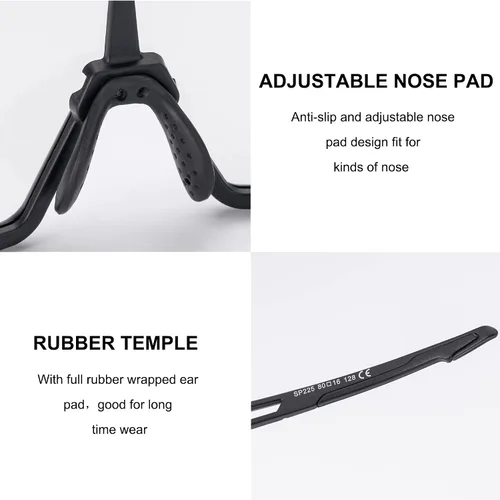 Vista 5 de ROCKBROS Gafas de sol fotocromáticas para hombres y mujeres, gafas de ciclismo deportivas, protección UV, resistentes al viento, gafas de bicicleta