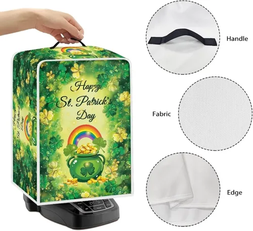 Vista 113 de Funda para cafetera, poliéster, azul, se adapta a la mayoría de máquinas de café estándar, protector resistente al polvo, huellas dactilares Playa