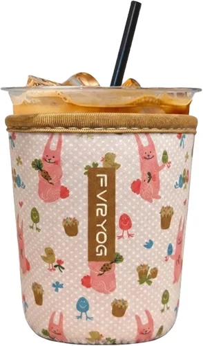 Vista 191 de Reusable Insulated Neoprene Iced Coffee Sleeves for Iced Coffee Cups, Coffee Coolies sleeves for Iced & Hot Drinks