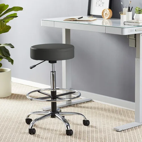 Vista 6 de Boss Office Products Taburete de dibujo ajustable de 16 pulgadas, gris