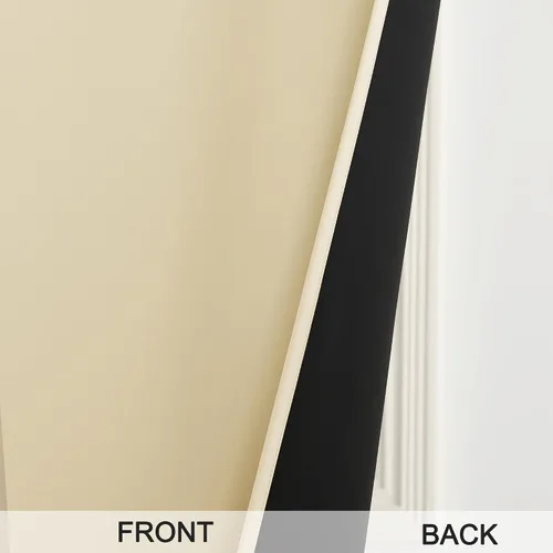 Vista 7 de RYB HOME 2 paneles 100% opacos para puerta de aula, 8 pulgadas de ancho x 36 pulgadas de largo, color beige biscotti, sin taladro, para ventana