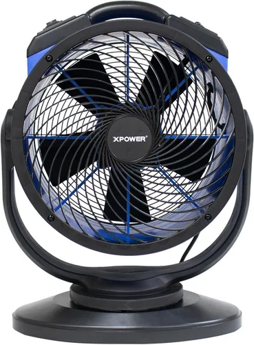 Vista 7 de XPOWER, Ventilador oscilante portátil de 2100 CFM FC-300S, diámetro del ventilador: 18 pulgadas, entrega de aire 2100 cfm, modelo # FC-300S