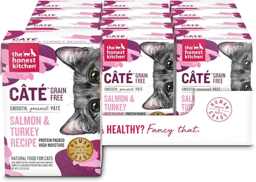 Vista 11 de The Honest Kitchen Comida húmeda de carne de res y pollo sin granos para gatos en salsa de caldo de huesos, paté de grado humano con carne de res