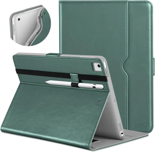 Vista 17 de DTTO para iPad de 9.7 pulgadas 5ª/6ª generación 2018/2017, funda con soporte para Apple Pencil, funda de cuero premium tipo folio con soporte