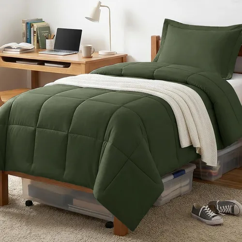 Vista 51 de CozyLux Juego de edredón Super King, juego de ropa de cama negro ceniza de 270GSM para todas las estaciones, juego de cama de 3 piezas cosidas