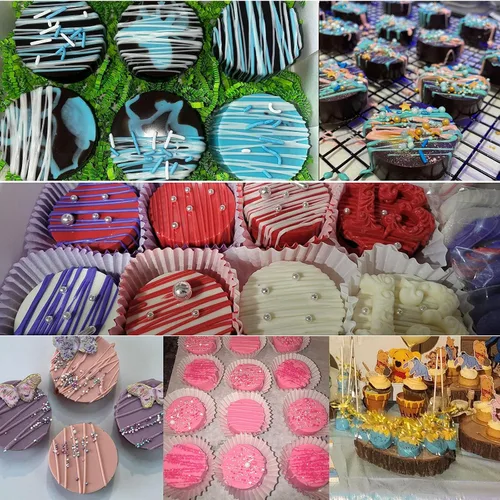 Vista 7 de Moldes de silicona para galletas de chocolate redondas, moldes de chocolate cilíndricos de 12 cavidades de SAGOOITS para oreo cubierto, galletas