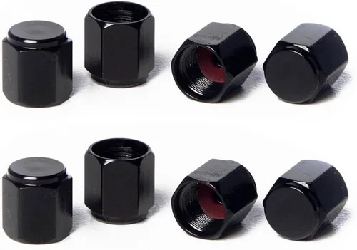 Vista 9 de Circuit Performance Tapones de válvula de aluminio negro serie VC1 (8 piezas)