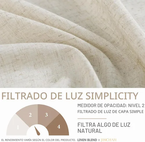 Vista 5 de Jinchan - Cortinas de cocina de lino rústico beige con bolsillo para barra, 26 x 36 pulgadas, 2 paneles