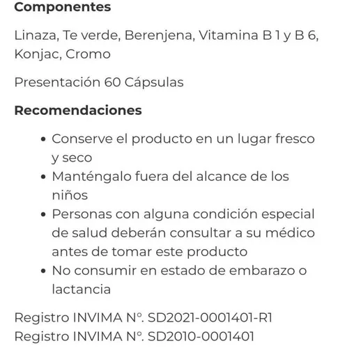 Vista 4 de DIVI-HER Reduce Tallas y Peso - Sumplemento dietario