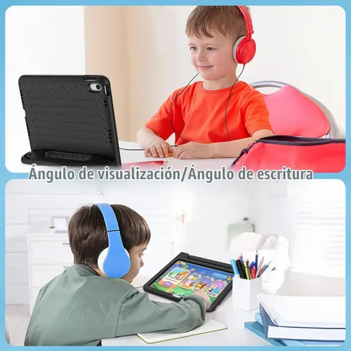 Vista 6 de AVAWO - Funda infantil para iPad de 10.9 pulgadas con protector de pantalla integrado, duradera, a prueba de golpes, ligera, con mango protector
