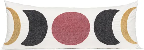 Vista 10 de Sweet Jojo Designs Funda de almohada de cuerpo de hojas botánicas bohemias (almohada no incluida), género neutro, marfil, crema, beige, tostado
