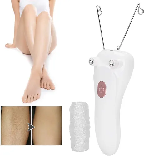 Vista 6 de Ejoyous Depiladora eléctrica de hilo de cejas de cara, carga USB, máquina de depilación de hilo de algodón, mujeres niñas damas